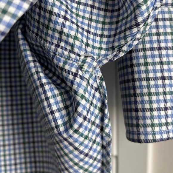 100Hands Handmade Dress Shirt – Blue/White Micro Check - Size 15 - Picture 5 of 8